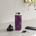 Eternal Summer Block Print Countryside Vibes Flower Garden Fuchsia Water Bottle Gallery Image 4