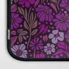 Eternal Summer Block Print Countryside Vibes Flower Garden Fuchsia Laptop Sleeve Gallery Image 3