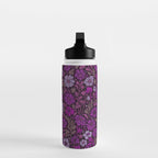 Eternal Summer Block Print Countryside Vibes Flower Garden Fuchsia Water Bottle Gallery Image 3