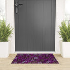 Eternal Summer Block Print Countryside Vibes Flower Garden Fuchsia Welcome Mat Gallery Image 3