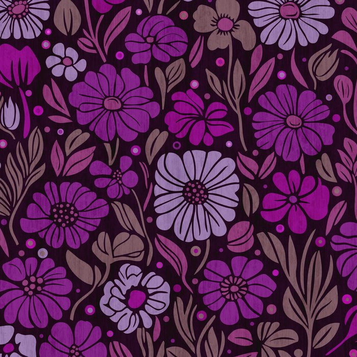 Eternal Summer Block Print Countryside Vibes Flower Garden Fuchsia Coffee Mug Gallery Image 2