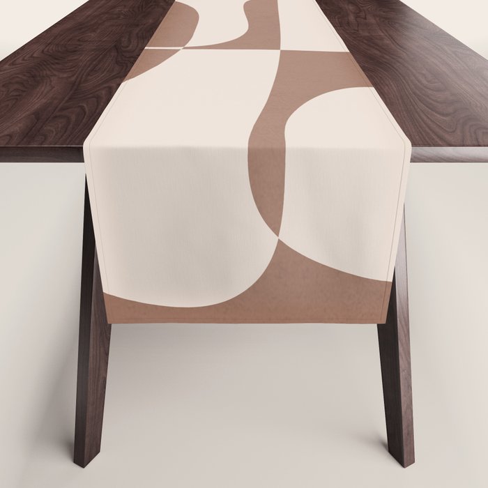 Mocha Modern Abstract 1 Table Runner Gallery Image 1