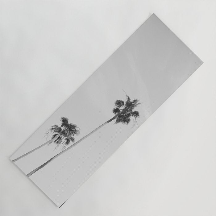 Black & White Palm Trees, Beach Palms Yoga Mat Gallery Image 1