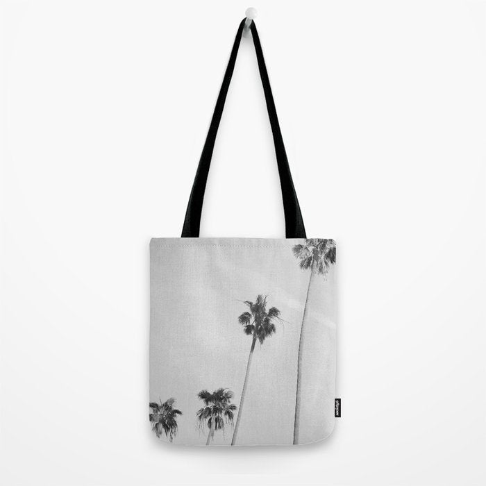 Black & White Palm Trees, Beach Palms Tote Bag Gallery Image 2