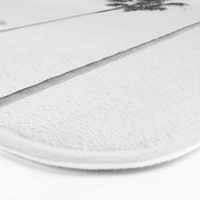 Black & White Palm Trees, Beach Palms Bath Mat Gallery Image 3