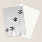 Black & White Palm Trees, Beach Palms Stationery Card Gallery Image 2