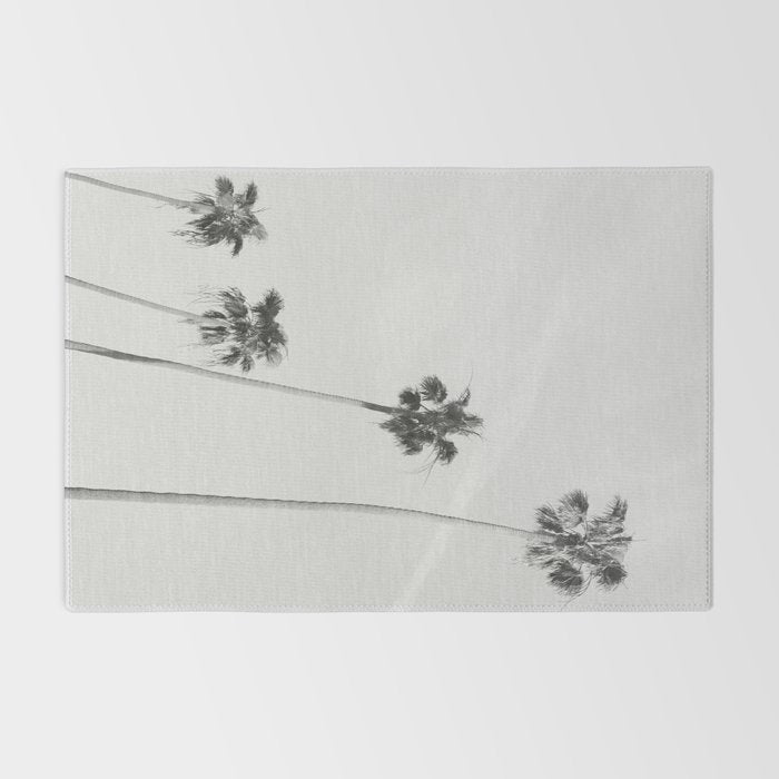 Black & White Palm Trees, Beach Palms Rug Gallery Image 2