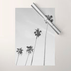 Black & White Palm Trees, Beach Palms Wrapping Paper Gallery Image 1