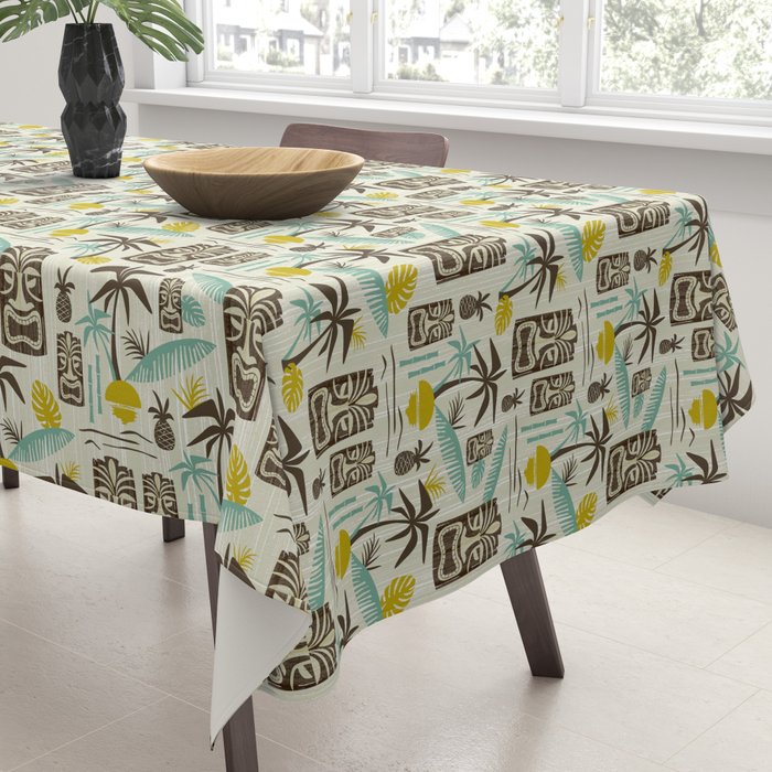 Island Tiki - Tan Tablecloth Gallery Image 3