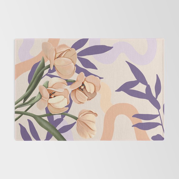 Large pink flowers MP3 Rug Gallery Image 2
