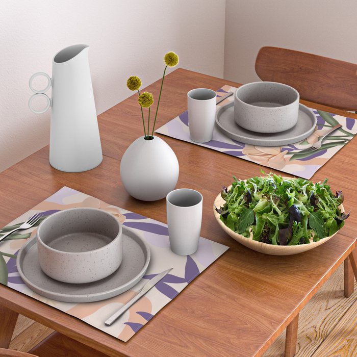 Large pink flowers MP3 Placemat Gallery Image 2