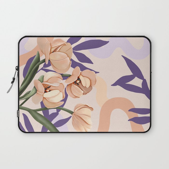 Large pink flowers MP3 Laptop Sleeve Gallery Image 1