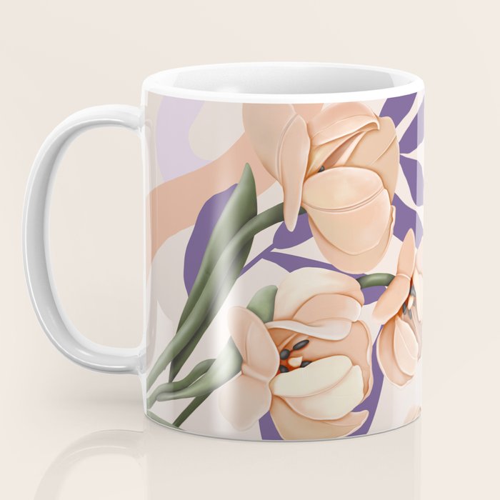 Large pink flowers MP3 Coffee Mug Gallery Image 3