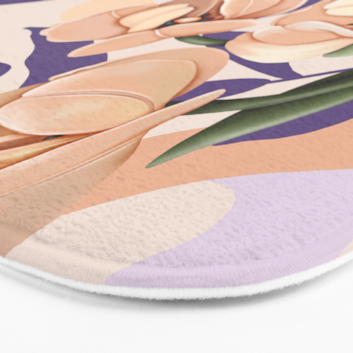Large pink flowers MP3 Bath Mat Gallery Image 3