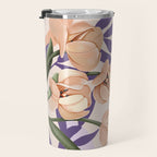 Large pink flowers MP3 Travel Mug Gallery Image 3