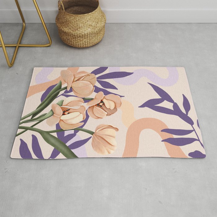 Large pink flowers MP3 Rug Gallery Image 1