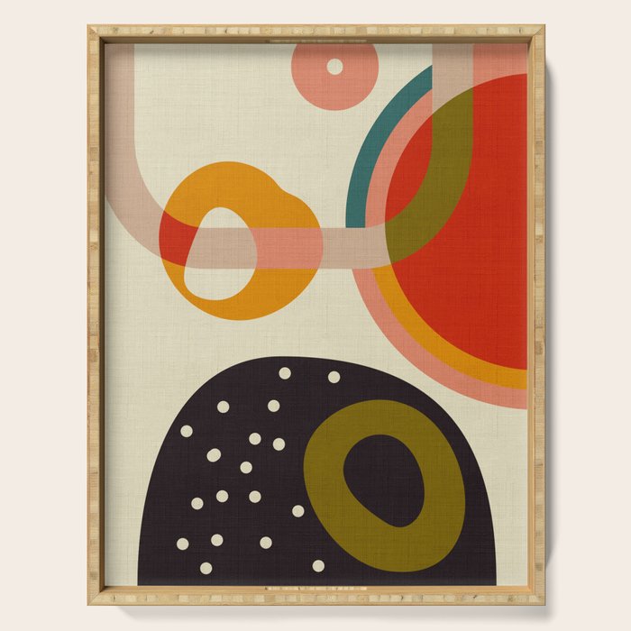 mid modern geometric minimal Serving Tray Gallery Image 1