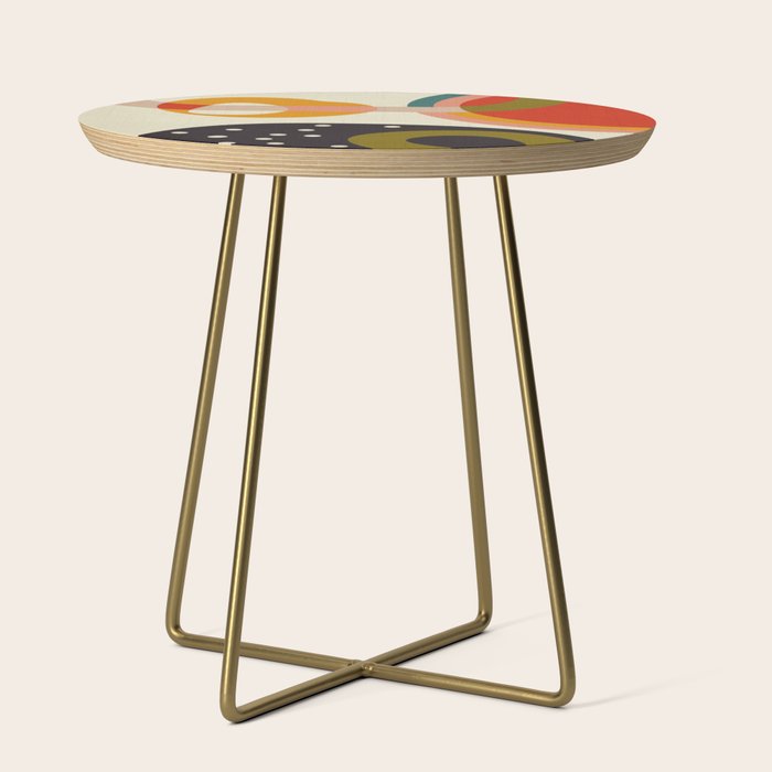 mid modern geometric minimal Side Table Gallery Image 1