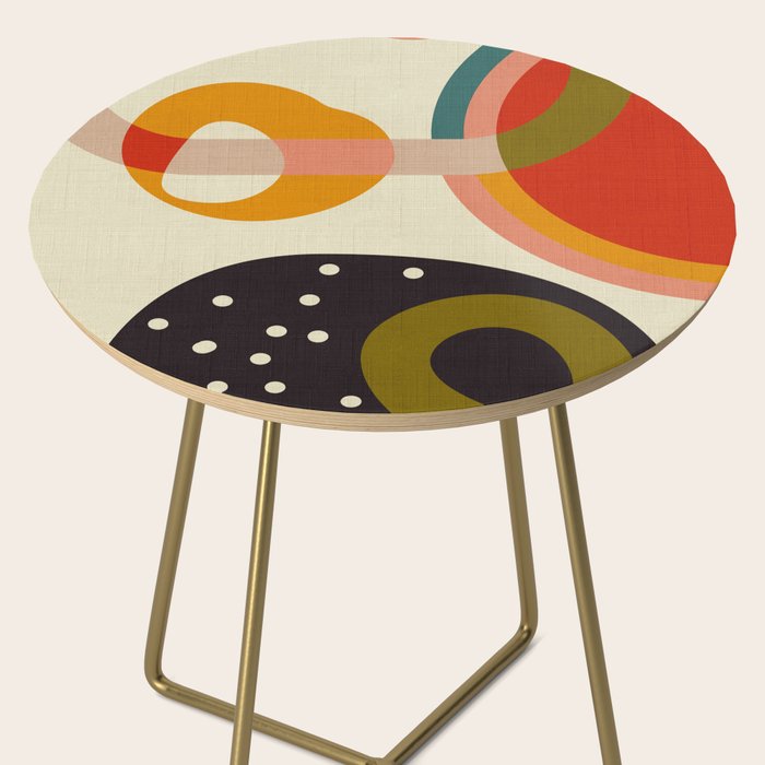 mid modern geometric minimal Side Table Gallery Image 2