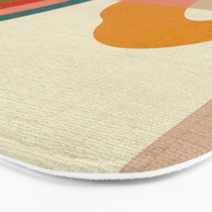 mid modern geometric minimal Bath Mat Gallery Image 3