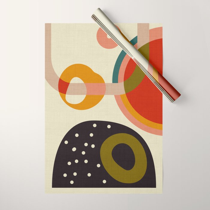 mid modern geometric minimal Wrapping Paper Gallery Image 1