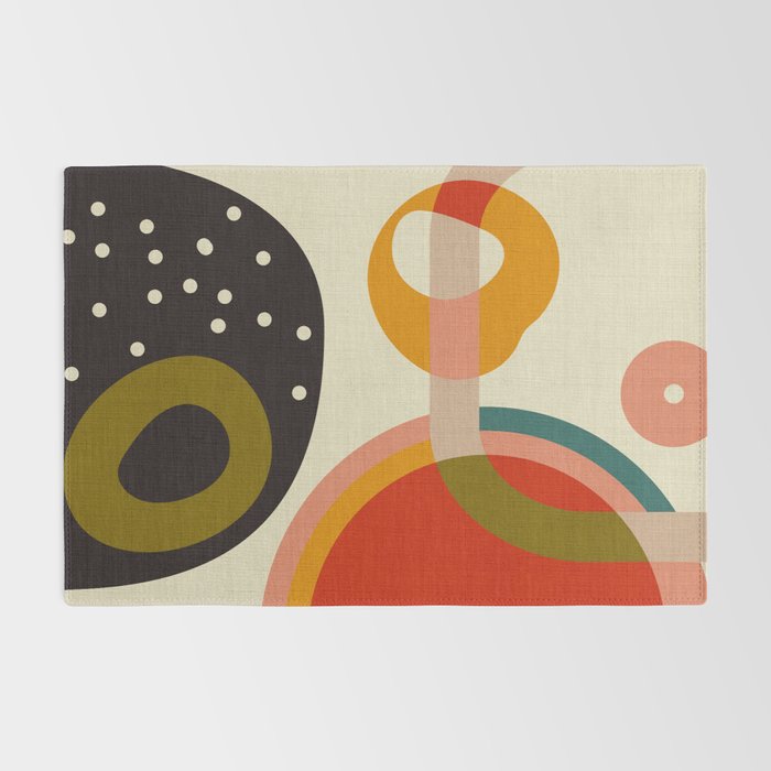 mid modern geometric minimal Rug Gallery Image 2