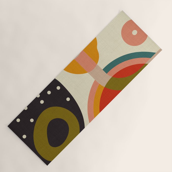 mid modern geometric minimal Yoga Mat Gallery Image 1