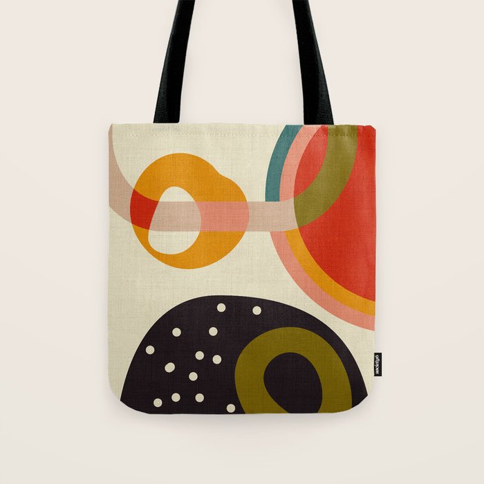 mid modern geometric minimal Tote Bag Gallery Image 1