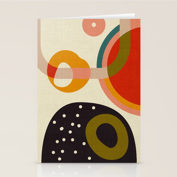 mid modern geometric minimal Stationery Card Gallery Image 2