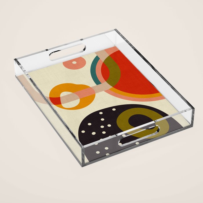 mid modern geometric minimal Acrylic Tray Gallery Image 1