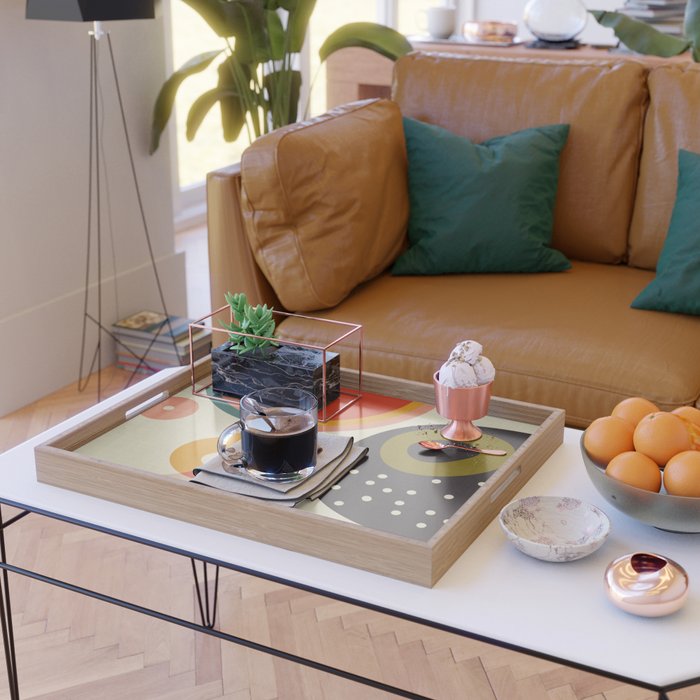 mid modern geometric minimal Serving Tray Gallery Image 2