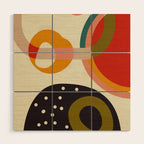 mid modern geometric minimal Wood Wall Art Gallery Image 1