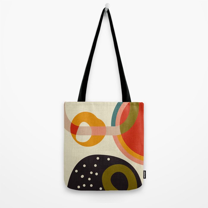 mid modern geometric minimal Tote Bag Gallery Image 2