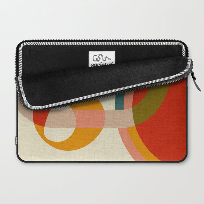 mid modern geometric minimal Laptop Sleeve Gallery Image 2