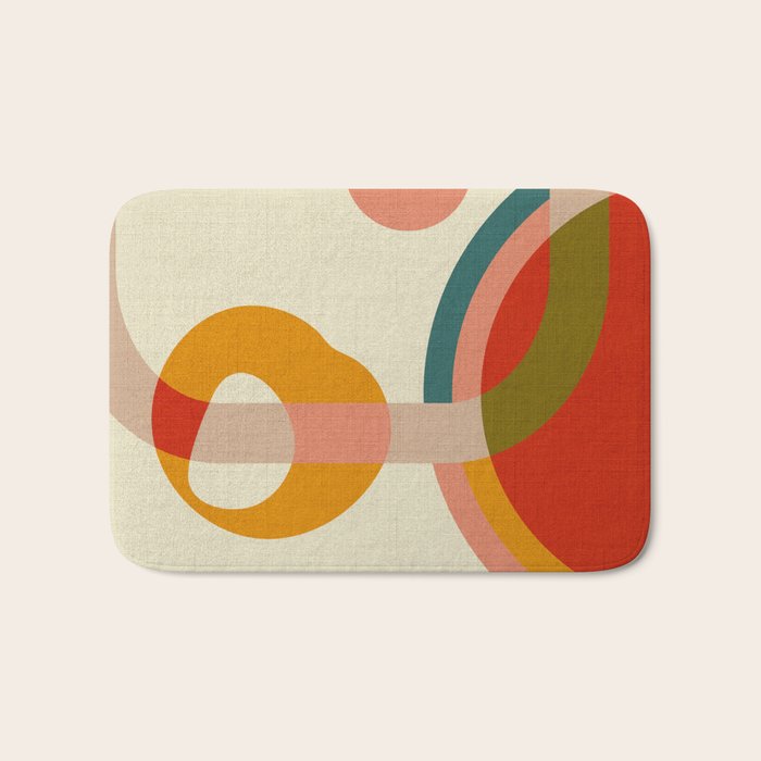 mid modern geometric minimal Bath Mat Gallery Image 1