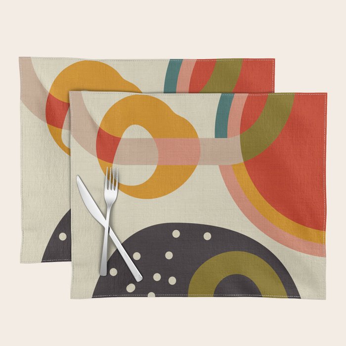 mid modern geometric minimal Placemat Gallery Image 1