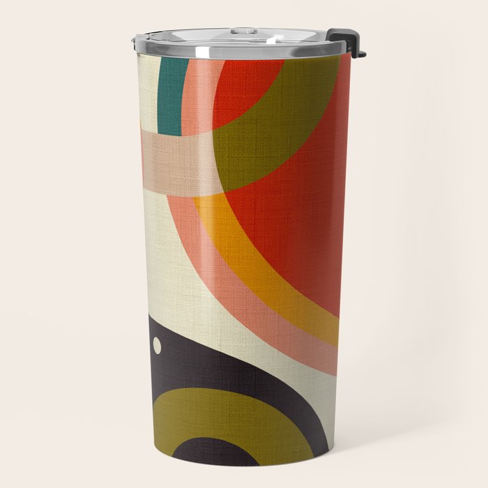 mid modern geometric minimal Travel Mug Gallery Image 2