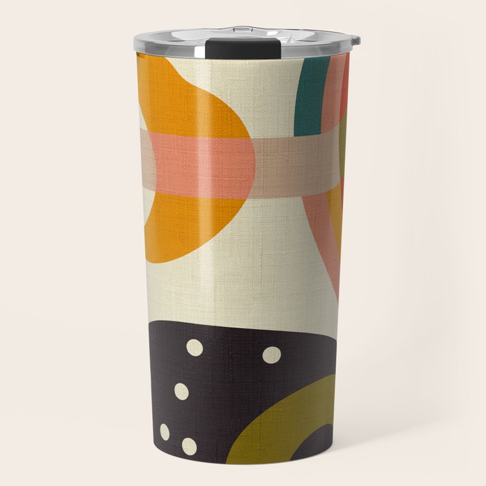 mid modern geometric minimal Travel Mug Gallery Image 1