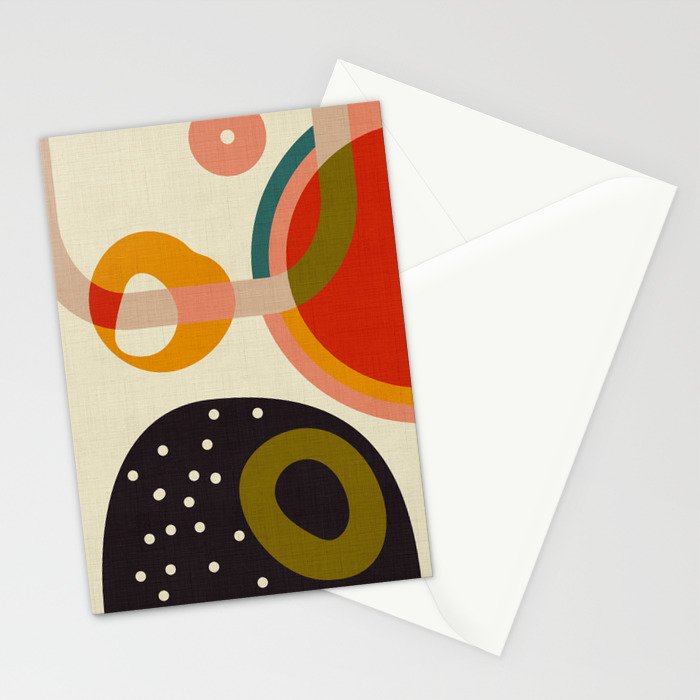 mid modern geometric minimal Stationery Card Gallery Image 2
