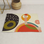 mid modern geometric minimal Rug Gallery Image 1
