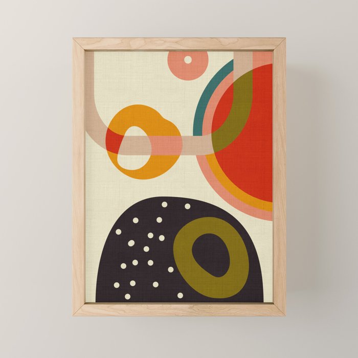 mid modern geometric minimal Mini Art Print Gallery Image 1