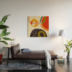 mid modern geometric minimal Wood Wall Art Gallery Image 2