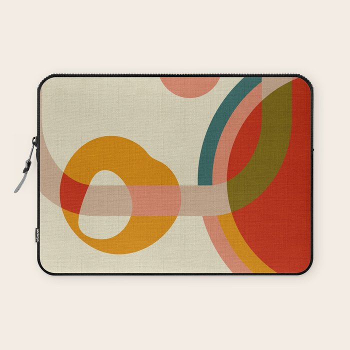 mid modern geometric minimal Laptop Sleeve Gallery Image 1