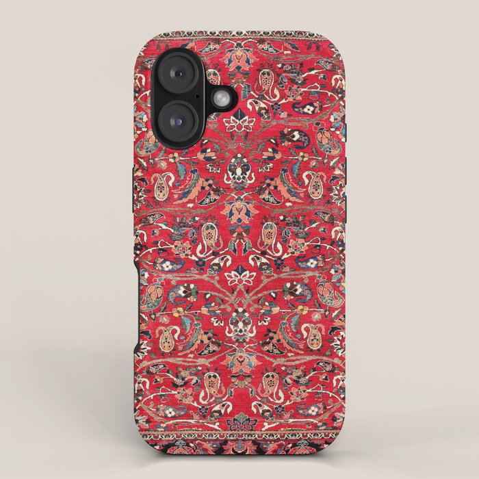 Bakhtiari Persian Floral Rug Print iPhone Case Gallery Image 1