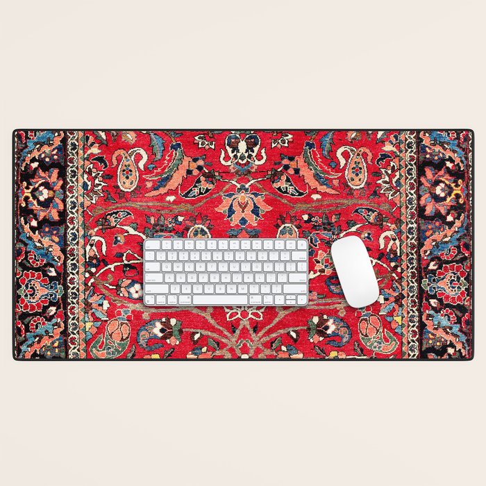 Bakhtiari Persian Floral Rug Print Desk Mat Gallery Image 1
