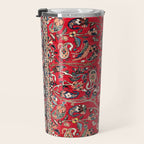 Bakhtiari Persian Floral Rug Print Travel Mug Gallery Image 3