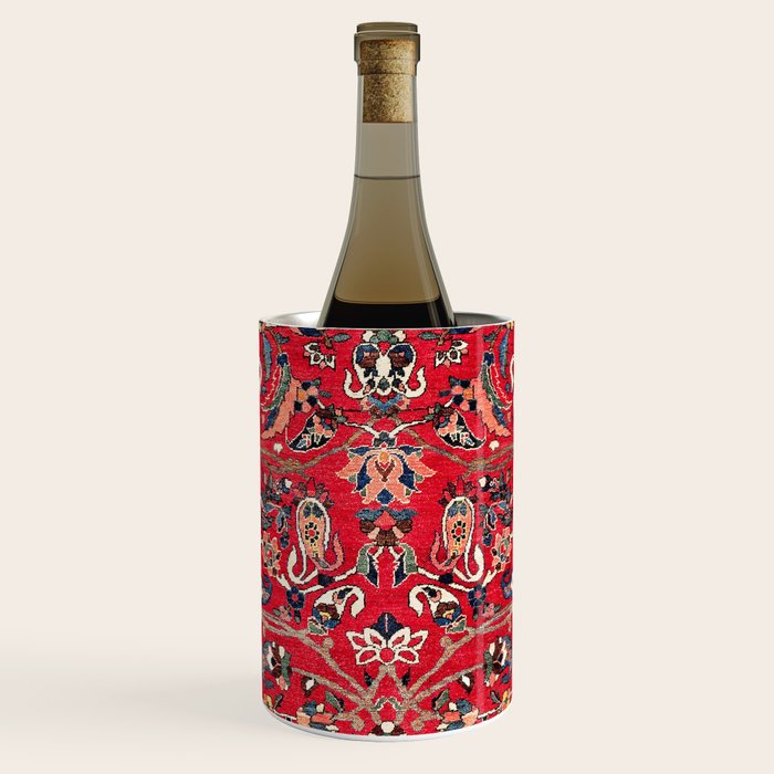 Bakhtiari Persian Floral Rug Print Wine Chiller Gallery Image 1