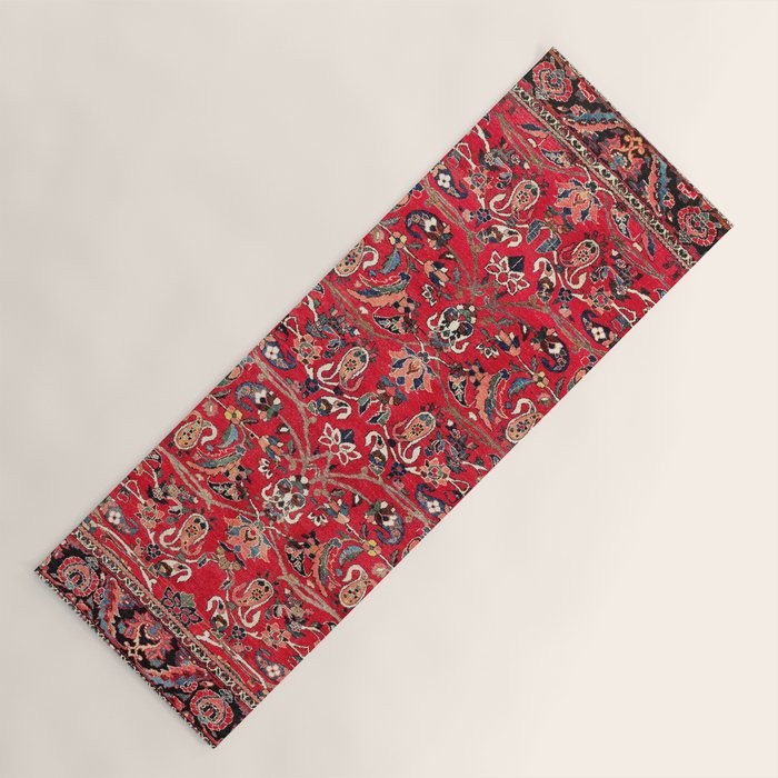 Bakhtiari Persian Floral Rug Print Yoga Mat Gallery Image 1