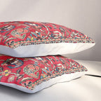 Bakhtiari Persian Floral Rug Print Pillow Sham Gallery Image 3