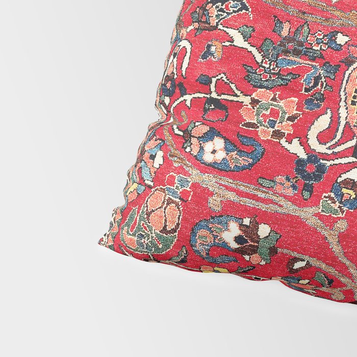 Bakhtiari Persian Floral Rug Print Pillow Sham Gallery Image 4